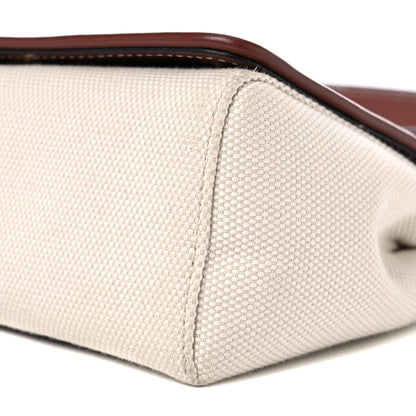 Burberry Calfskin Canvas Horseferry Print Hackberry Crossbody Bag Natural Tan 8 of 15