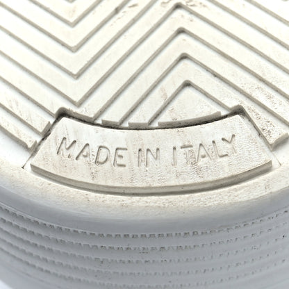 Chanel Laminated Calfskin CC Womens Sneakers 38 Silver 6 of 9