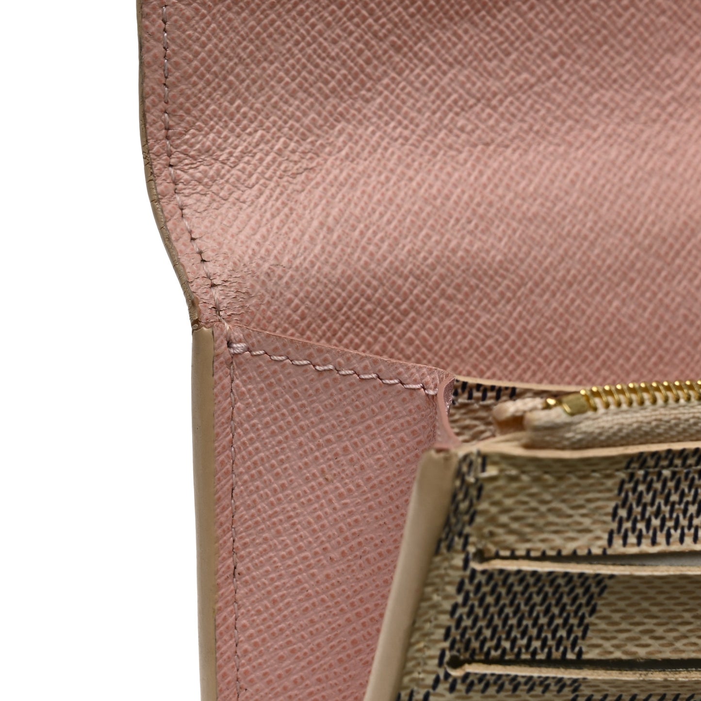 Damier Azur Emilie Wallet Rose Ballerine
