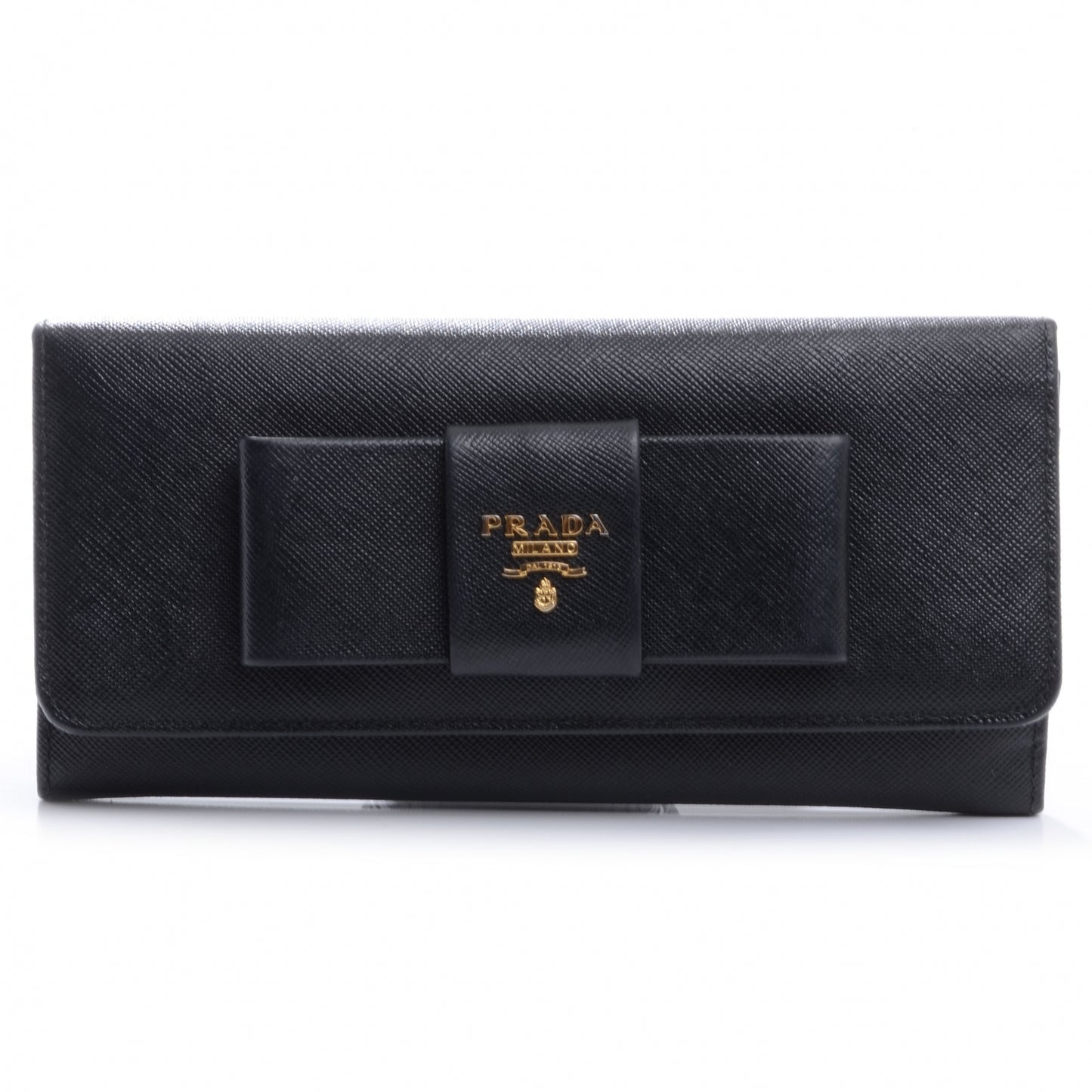 Saffiano Bow Wallet Nero Black