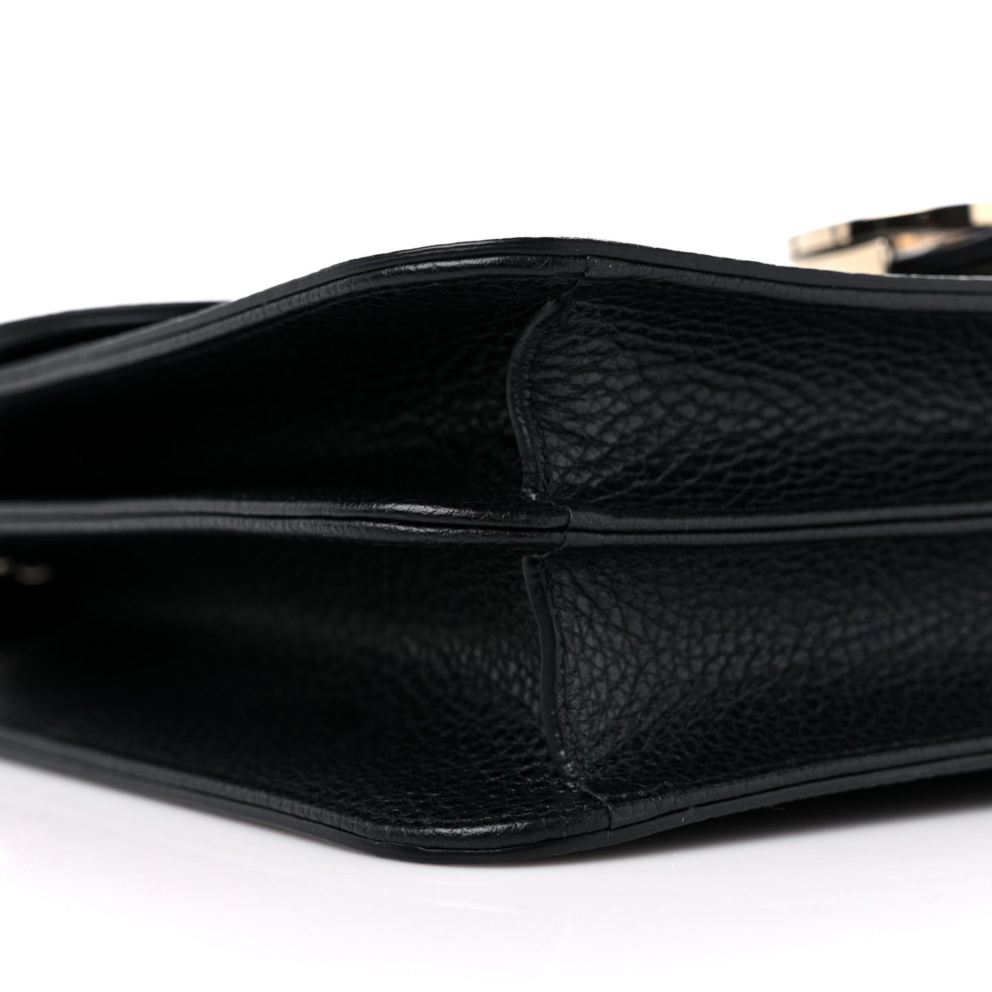 Dollar Calfskin Interlocking G Shoulder Bag Black