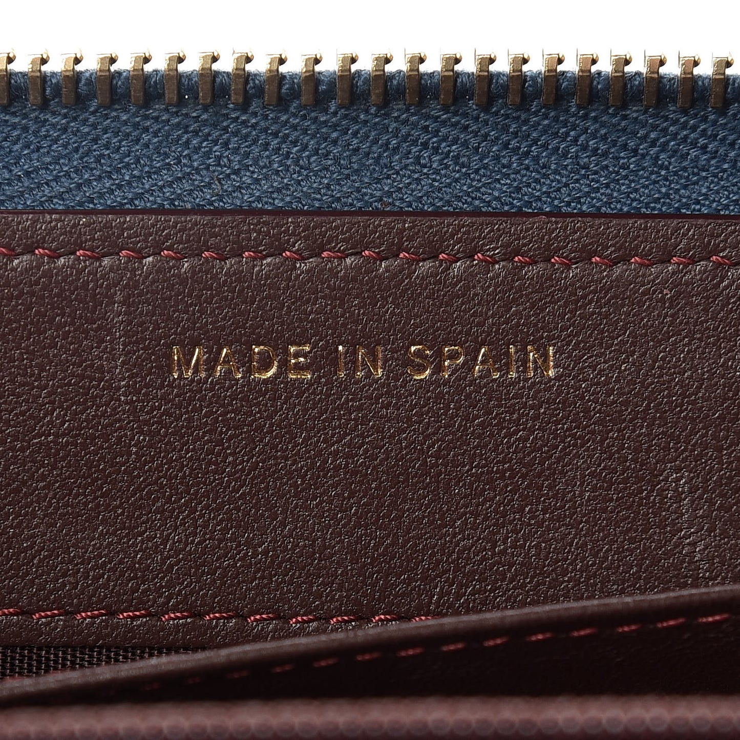 Lambskin Quilted Large Gusset Trendy CC Zip Around Wallet Blue