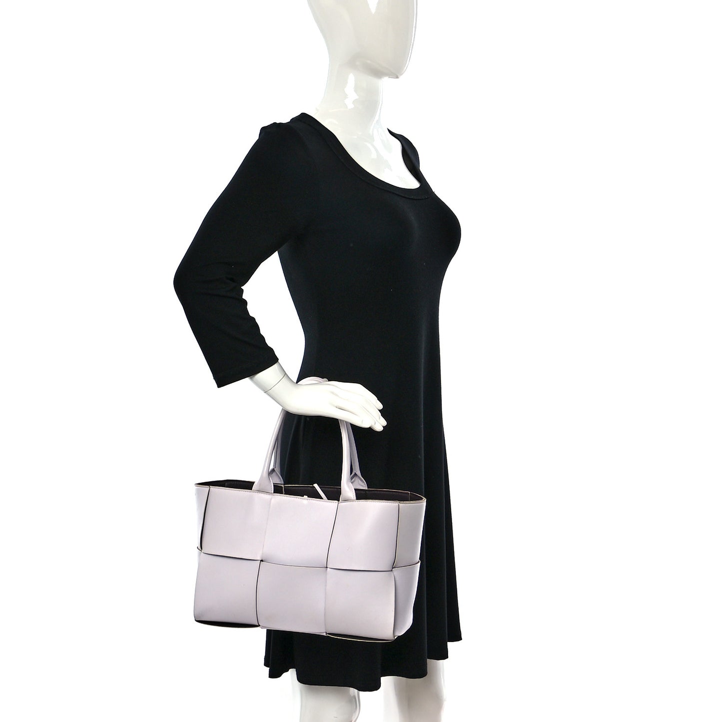 Nappa Maxi Intrecciato Small Arco Tote Mirth Washed Grape