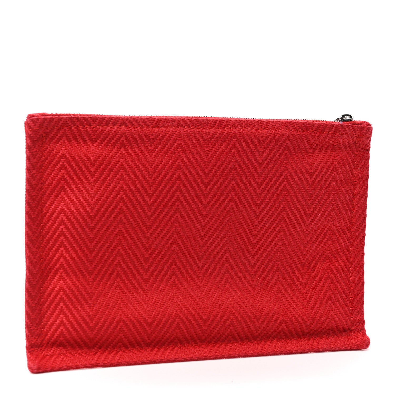 Hermes Toile Flat Yachting Pouch Rouge 3 of 6