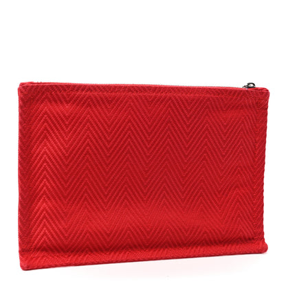 Hermes Toile Flat Yachting Pouch Rouge 3 of 6