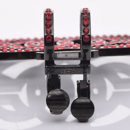 Chanel Crystal CC Single Clip On Earring Red 5 of 6