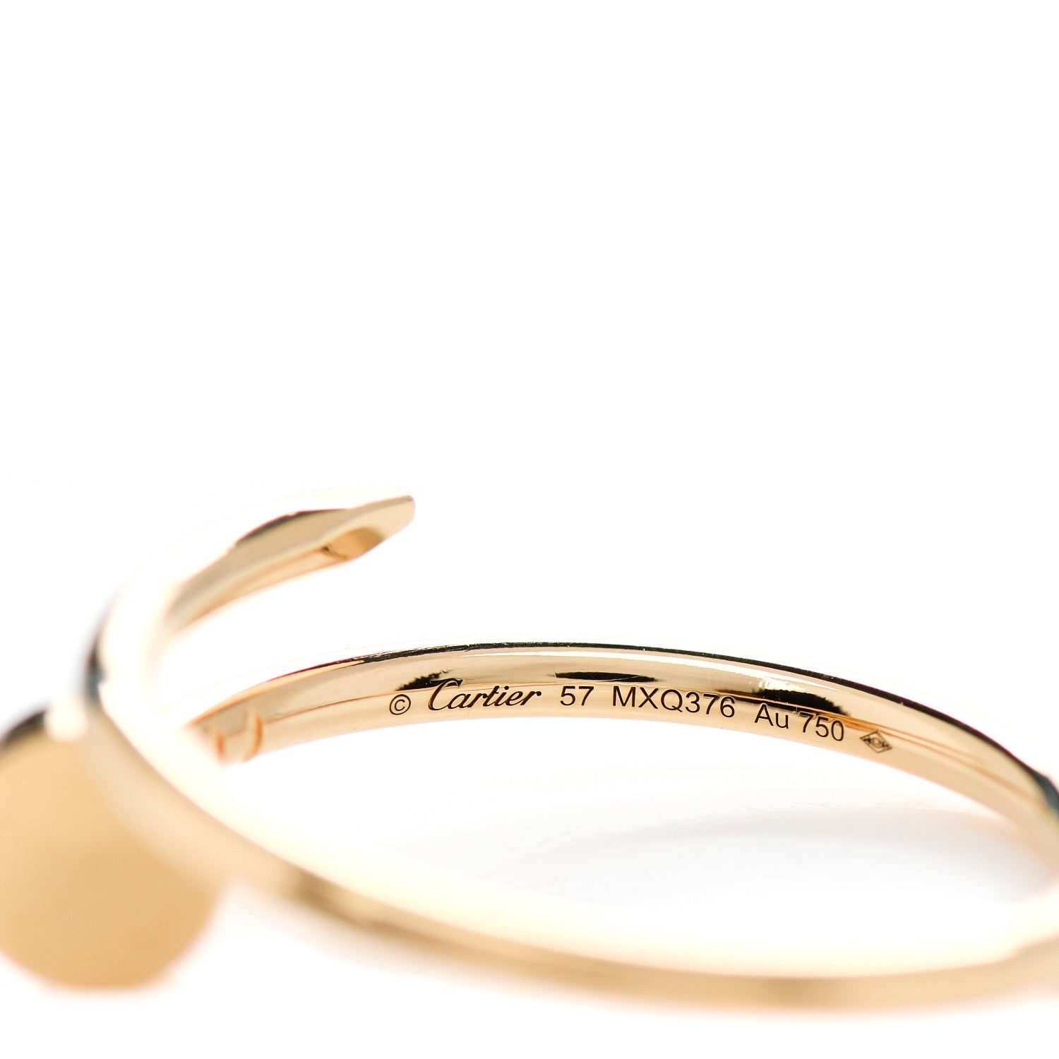 Cartier 18K Yellow Gold Small Juste Un Clou Ring 57 8 4 of 4