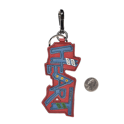 Prada Saffiano Heart Trick Key Ring 2 of 3