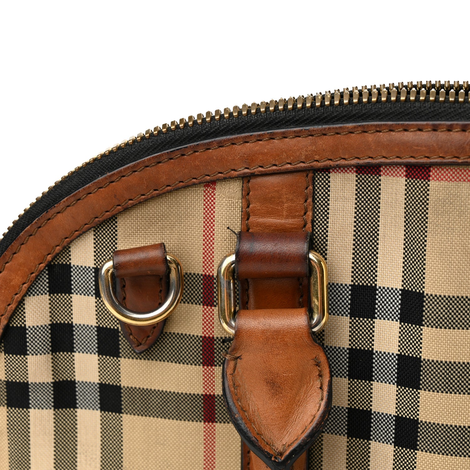Burberry Horseferry Check Small Orchard Bowling Bag Tan 17 of 26