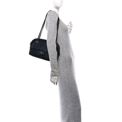 Chanel Sheepskin Quilted Medium Trapezio Camera Case Navy 2 of 10