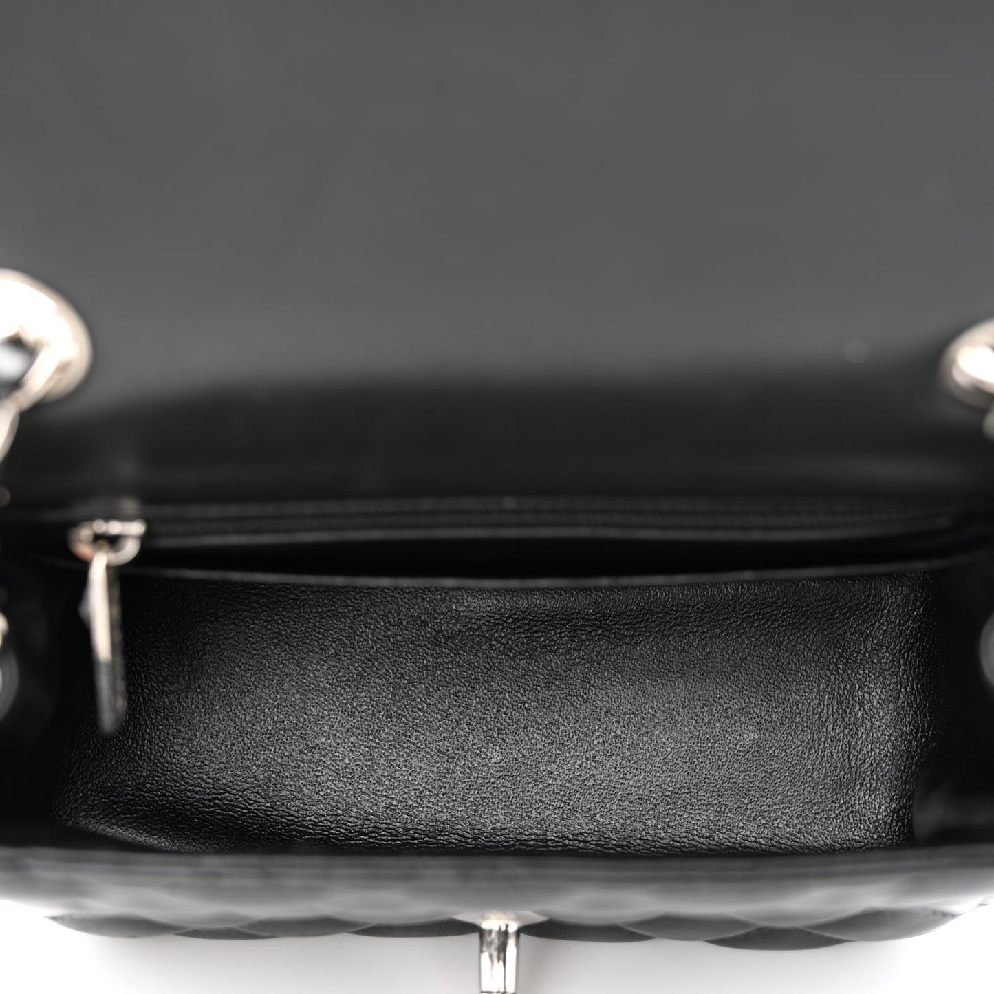 Lambskin Quilted Mini Square Flap Black