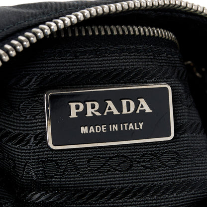 Prada Tessuto Nylon Calfskin Flat Messenger Bag Black 6 of 10