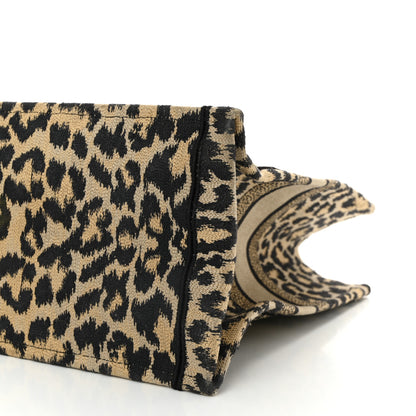 Christian Dior Canvas Mizza Embroidered Large Leopard Book Tote Beige 9 of 9