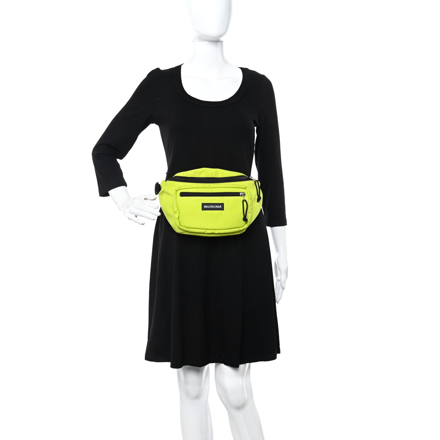 Balenciaga Nylon Canvas Explorer Belt Bag Acid Green 2 of 15