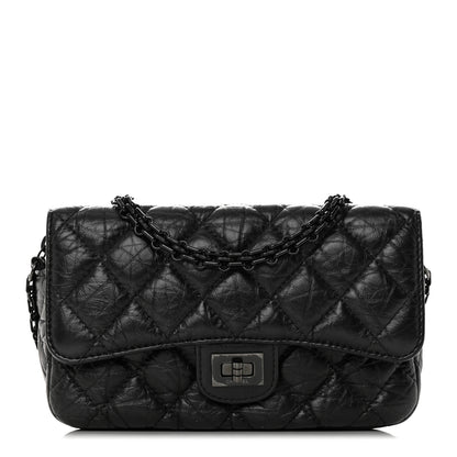 Chanel Aged Calfskin Quilted 2.55 Reissue Phone Holder With Chain So Black 1 of 12