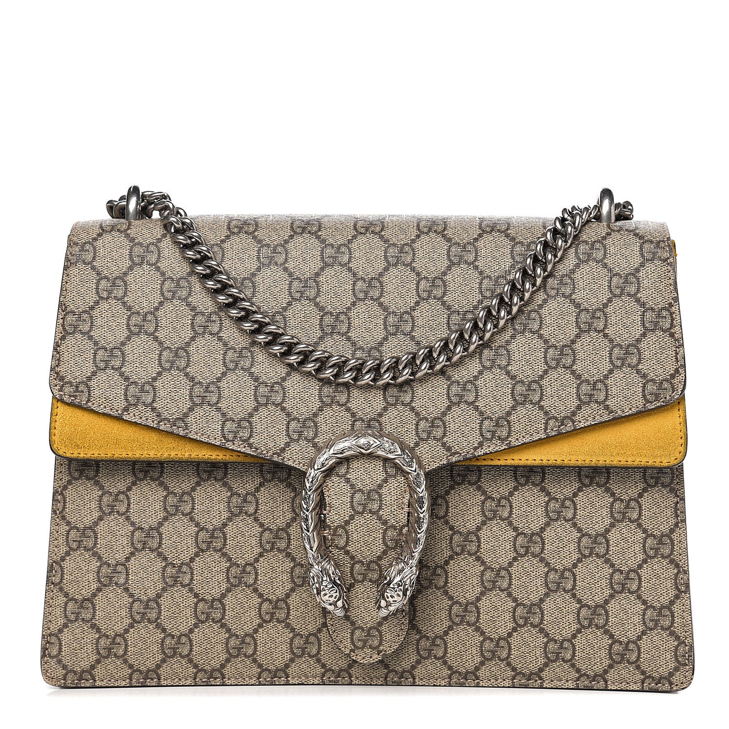GG Supreme Monogram Medium Dionysus Shoulder Bag Yellow