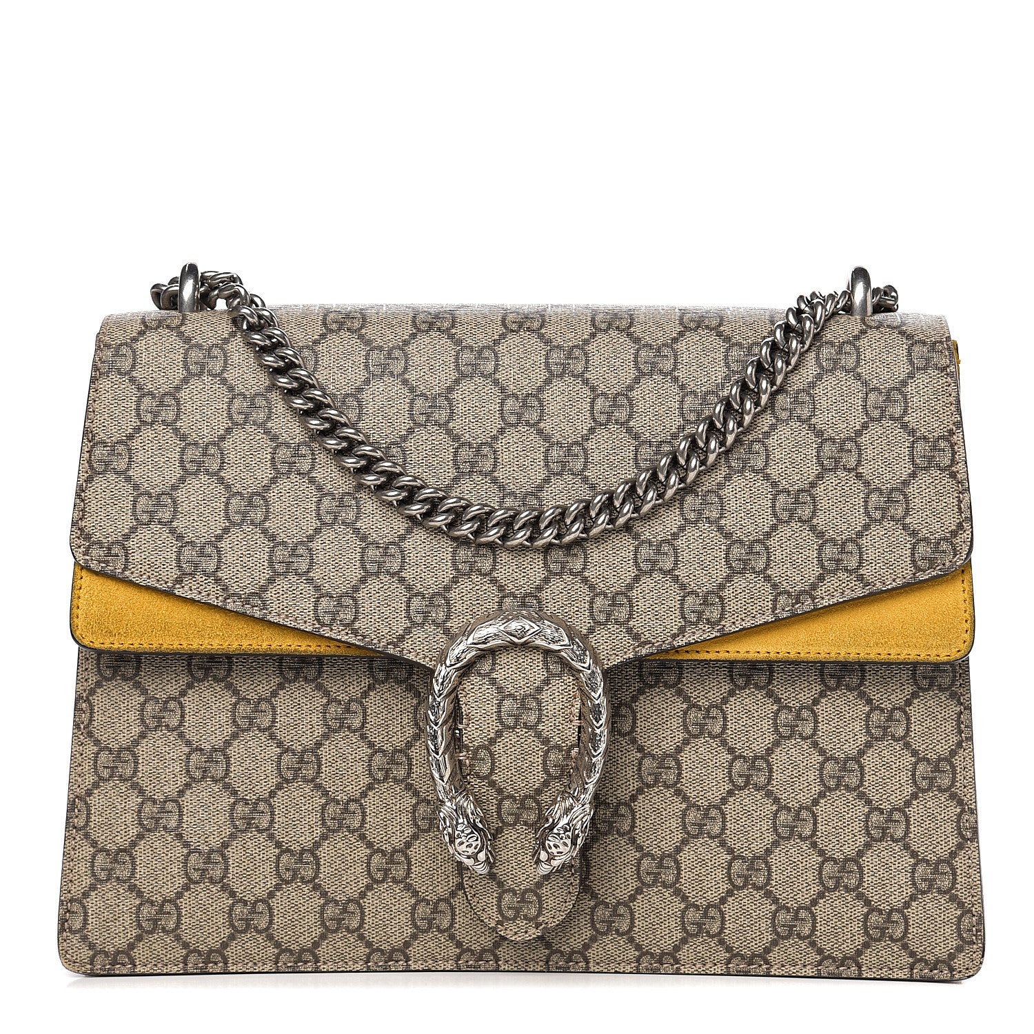 Gucci GG Supreme Monogram Medium Dionysus Shoulder Bag Yellow 1 of 13