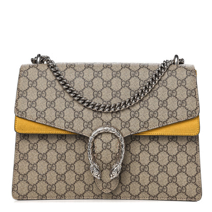 Gucci GG Supreme Monogram Medium Dionysus Shoulder Bag Yellow 1 of 13
