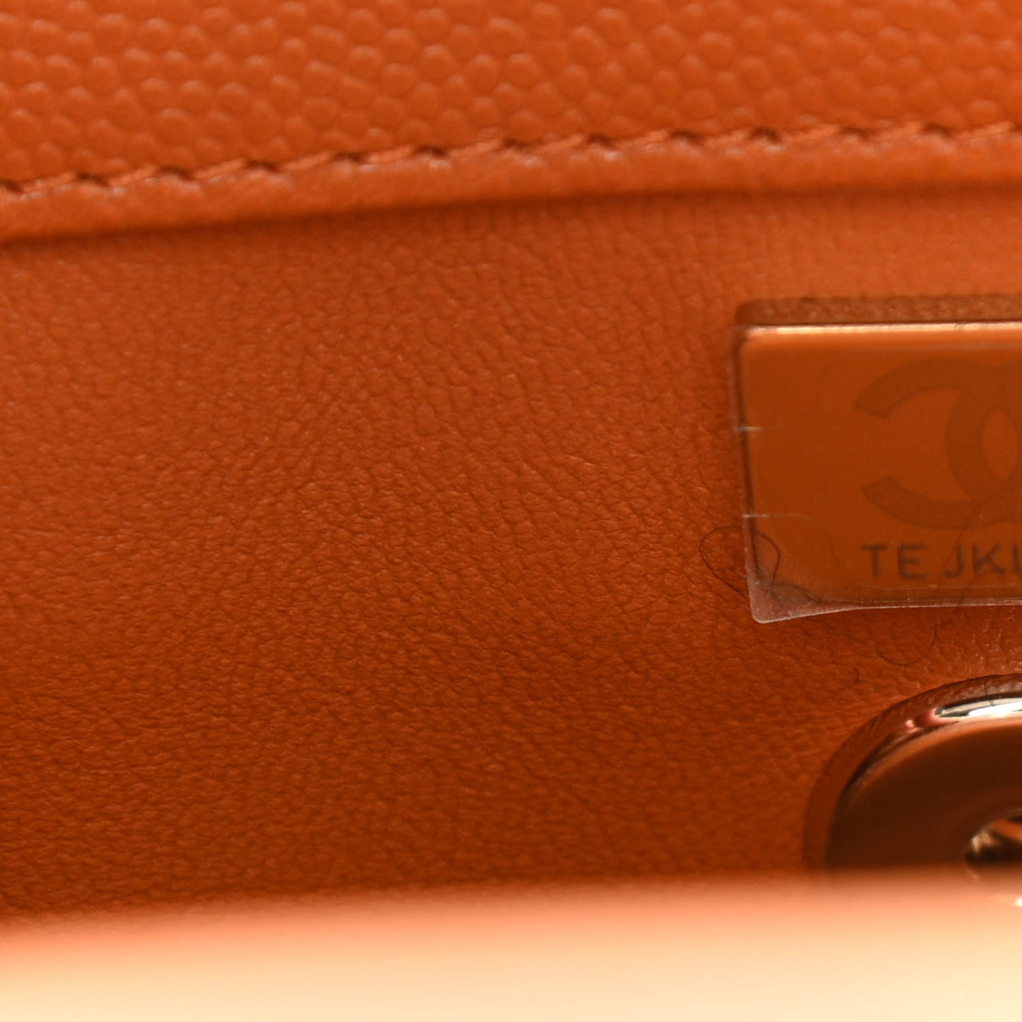 Caviar Quilted Mini Coco Handle Flap Light Brown