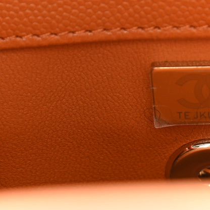 Chanel Caviar Quilted Mini Coco Handle Flap Light Brown 7 of 10