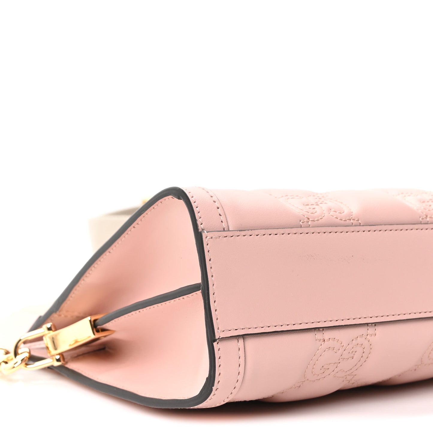 Calfskin GG Matelasse Small Slim Chain Shoulder Bag Perfect Pink Natural