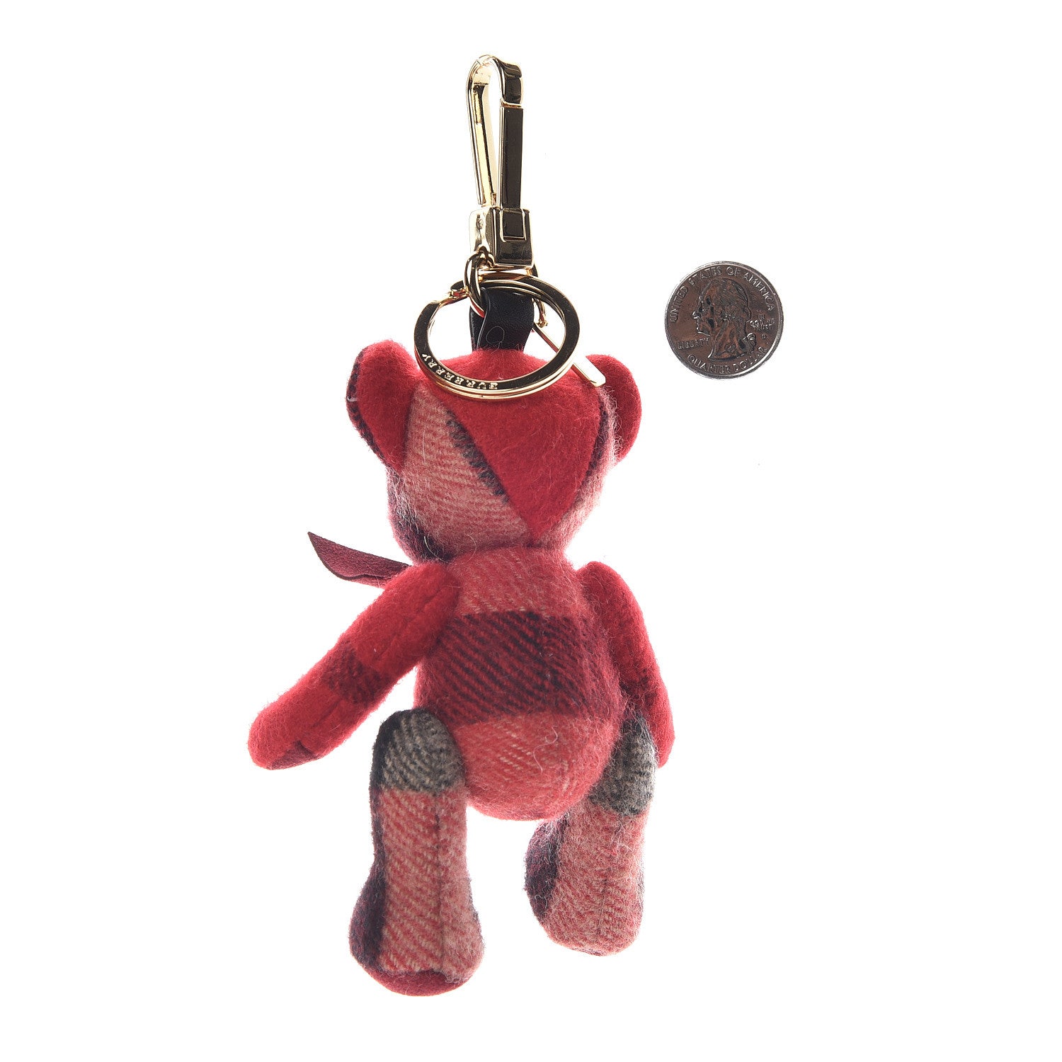 Burberry Cashmere Check Thomas Bear Bag Charm Parade Red 2 of 3