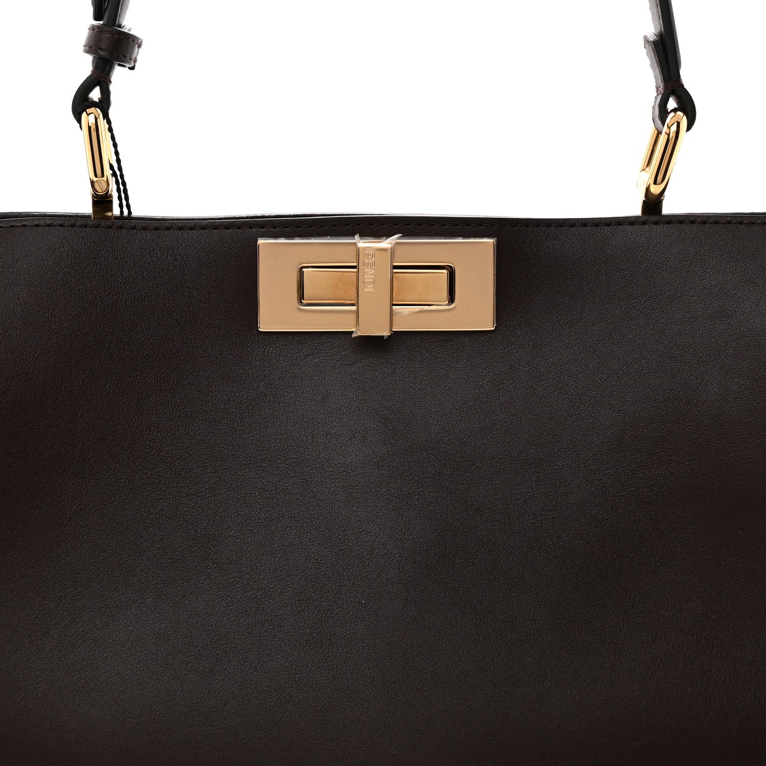 Fendi Vitello Medium Soft Peekaboo  Dark Brown 8 of 10