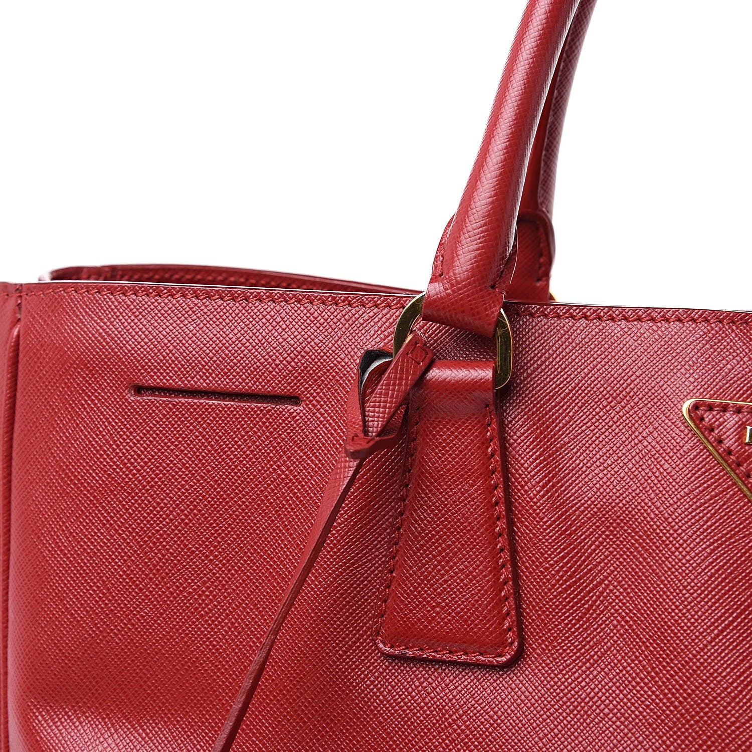 Prada Saffiano Lux Large Tote Fuoco 14 of 15