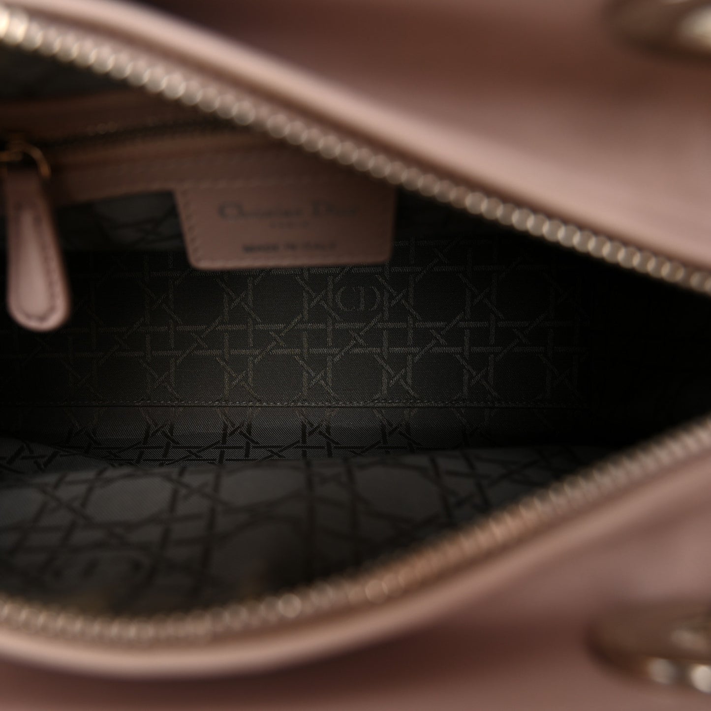 Lambskin Cannage Medium Lady Dior Light Pink