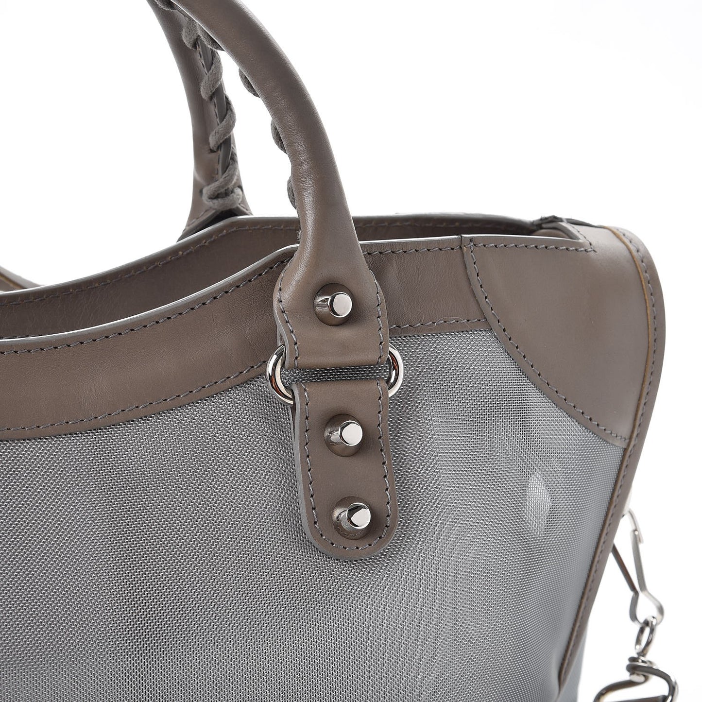 Technical Mesh Vegetable Calfskin Classic Silver Hardware City Gris Ardoise Gris Pyrite