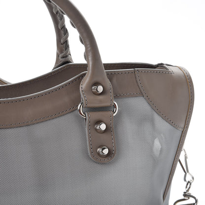 Balenciaga Technical Mesh Vegetable Calfskin Classic Silver Hardware City Gris Ardoise Gris Pyrite 10 of 16