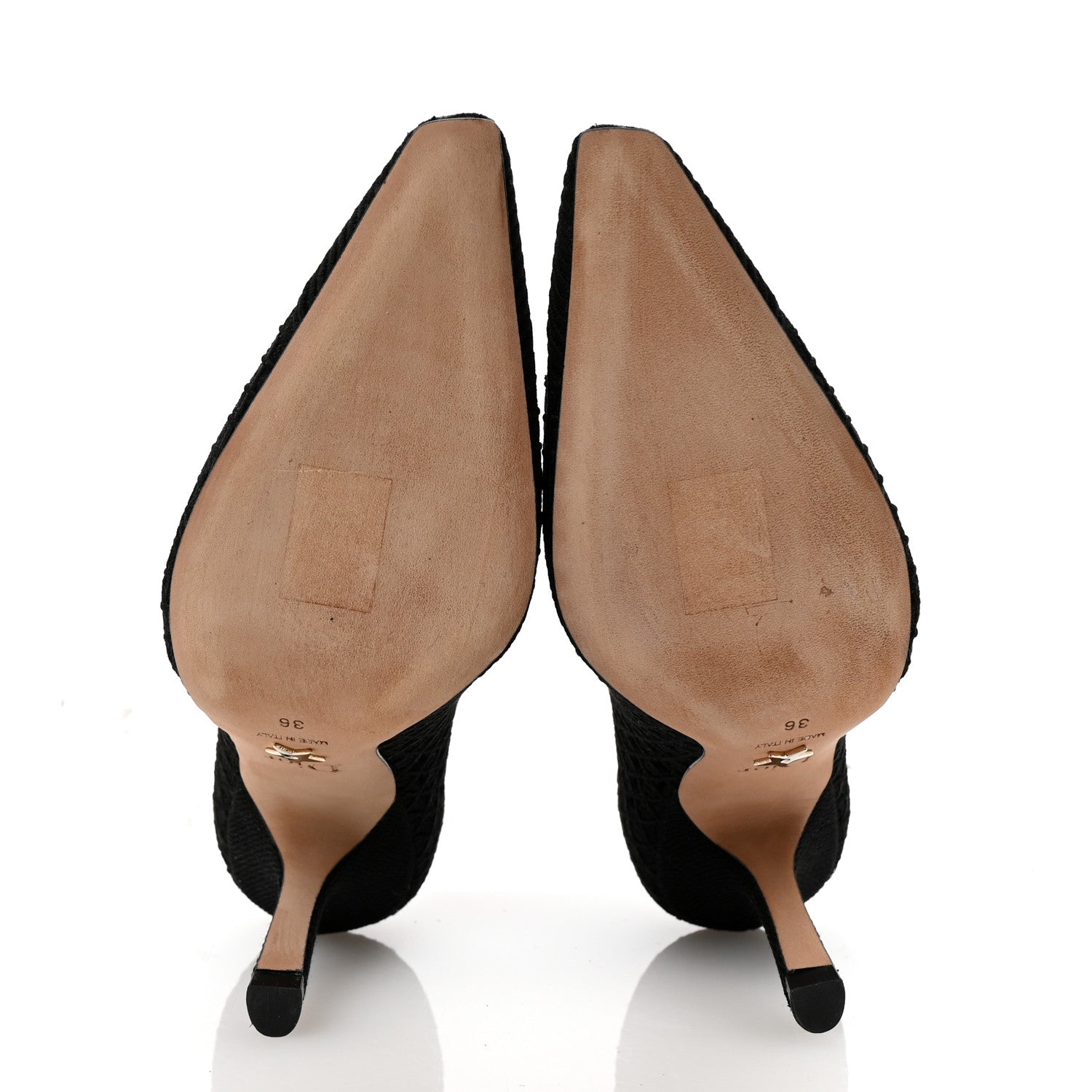 Christian Dior Mesh Cotton Cannage Dior Capture 100mm Pumps 36 Black 6 of 8