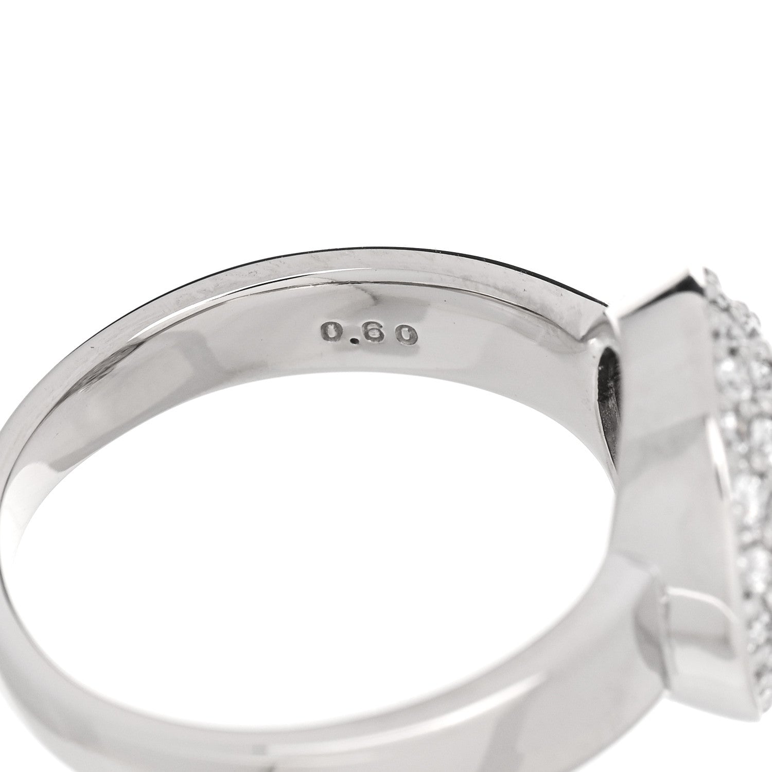 Parker & West by FASHIONPHILE 18K White Gold Diamond .60ctw Round Pave Charm Ring  53 6.25 8 of 9