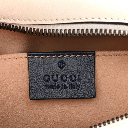 Gucci Vintage Effect Calfskin Matelasse Diagonal Small Torchon GG Marmont Chain Shoulder Bag Mystic White Blue Agata 6 of 9
