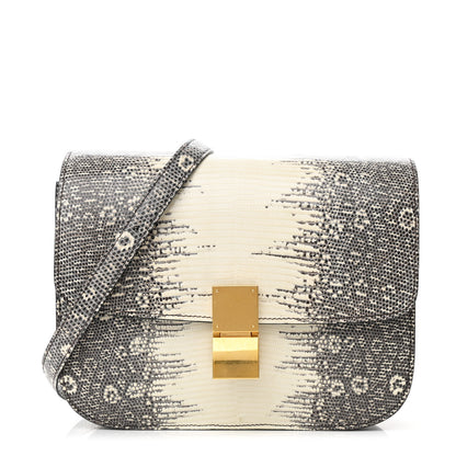Celine Lizard Medium Classic Box Flap Bag Natural 1 of 14