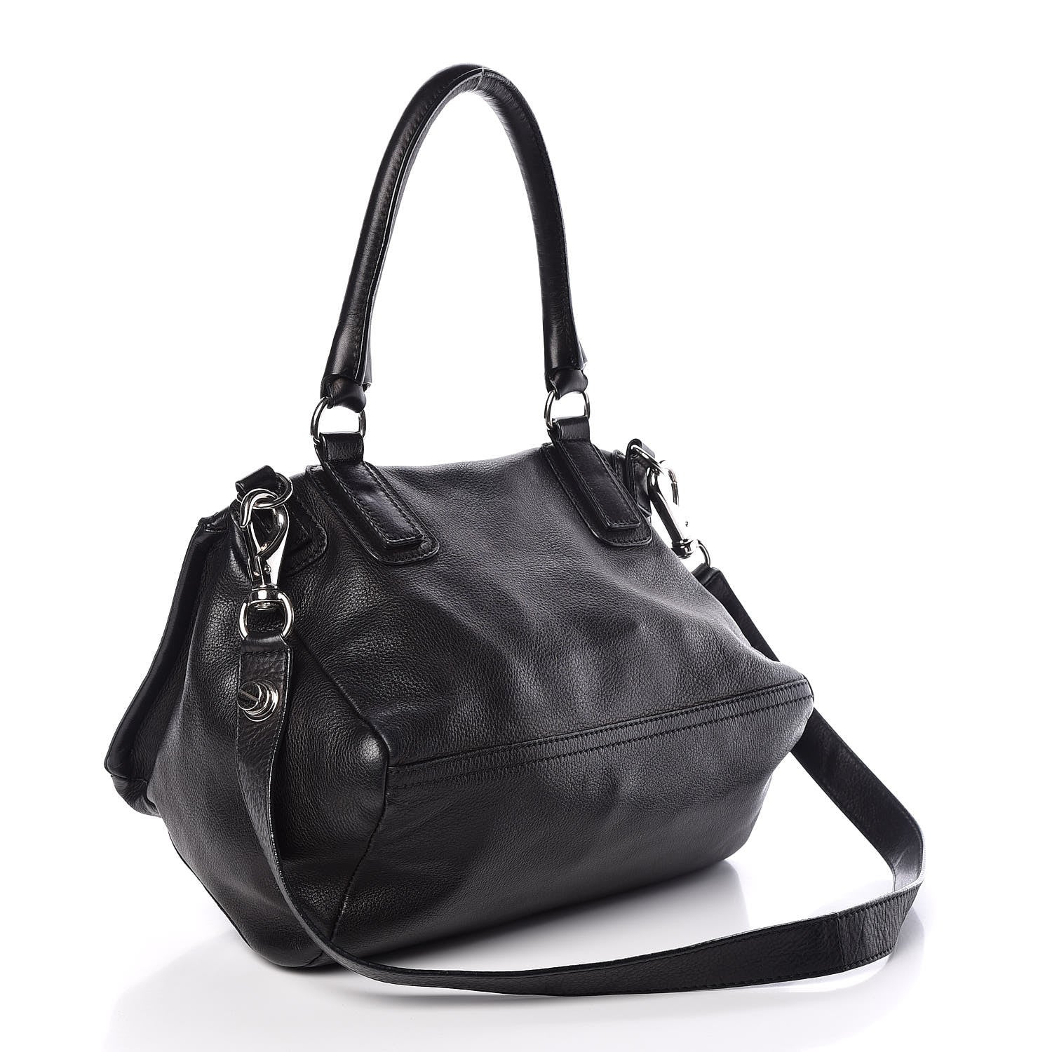 Givenchy Pebbled Calfskin Medium Bolt Stud Pandora Black 4 of 10