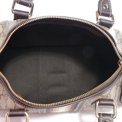 Gucci Monogram Vintage Web Small Boston Ebony 5 of 7