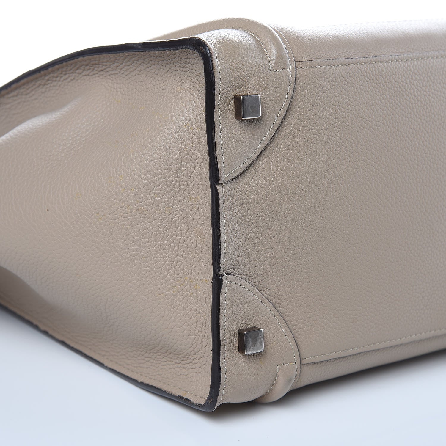 Celine Drummed Calfskin Mini Luggage Dune 8 of 21