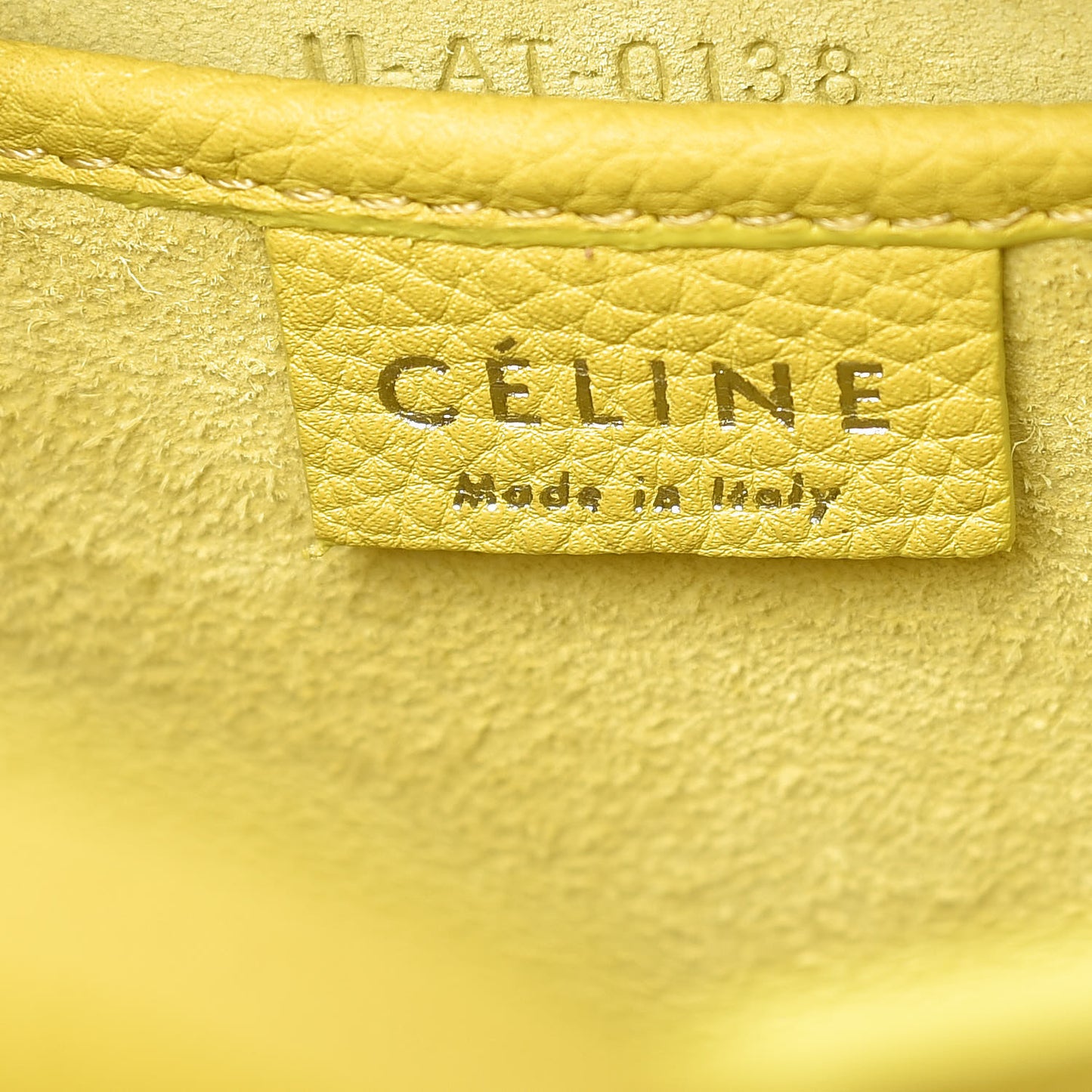 Drummed Calfskin Nano Luggage Mimosa