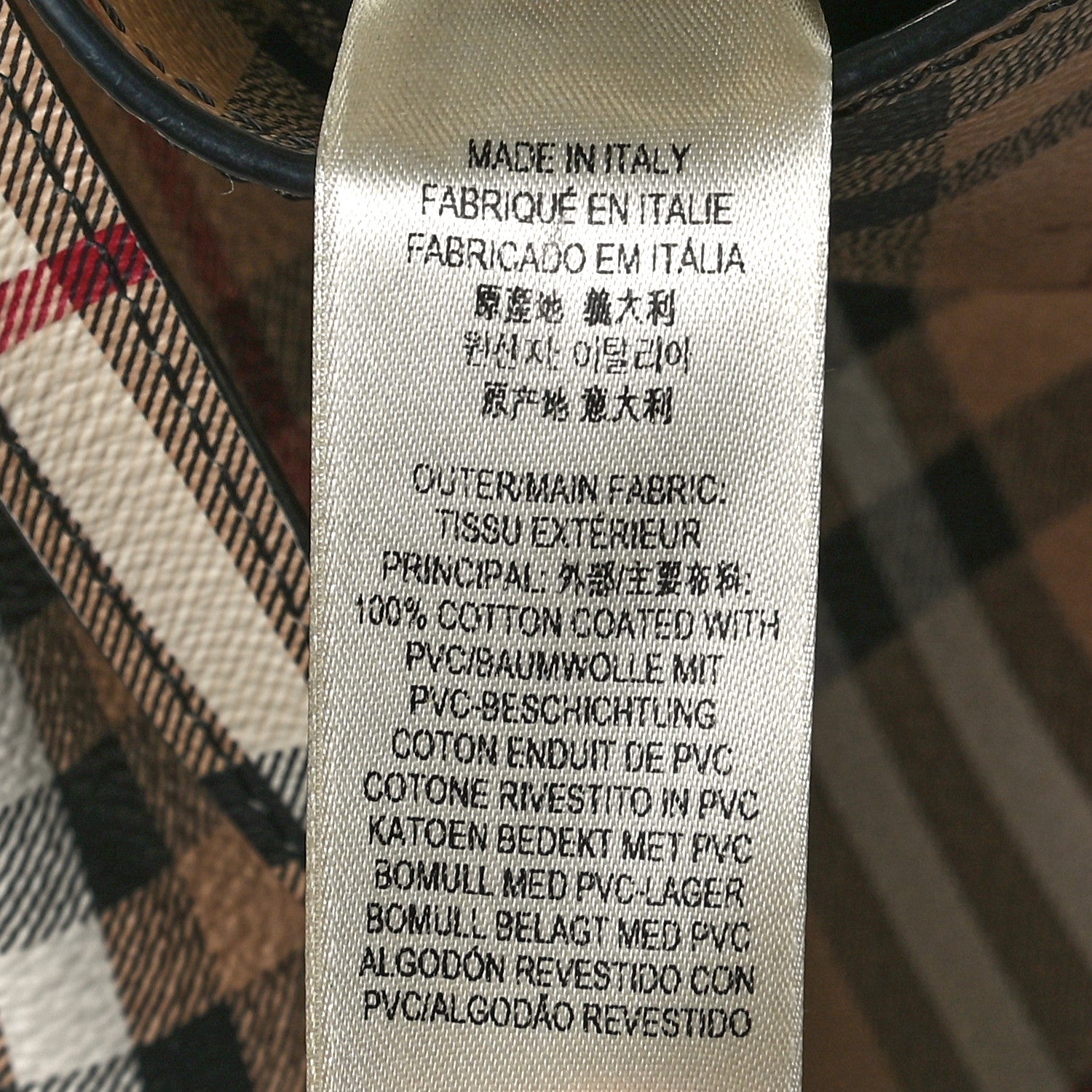 Burberry Haymarket Check Small Canterbury Tote Chocolate 7 of 18