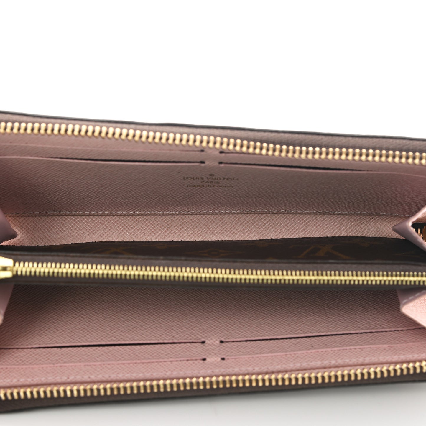 Monogram Clemence Wallet Rose Ballerine