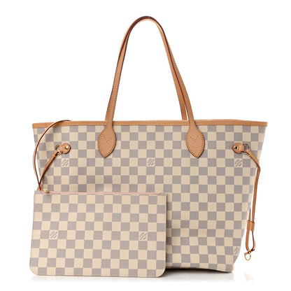 Louis Vuitton Damier Azur Neo Neverfull MM Rose Ballerine 1 of 12