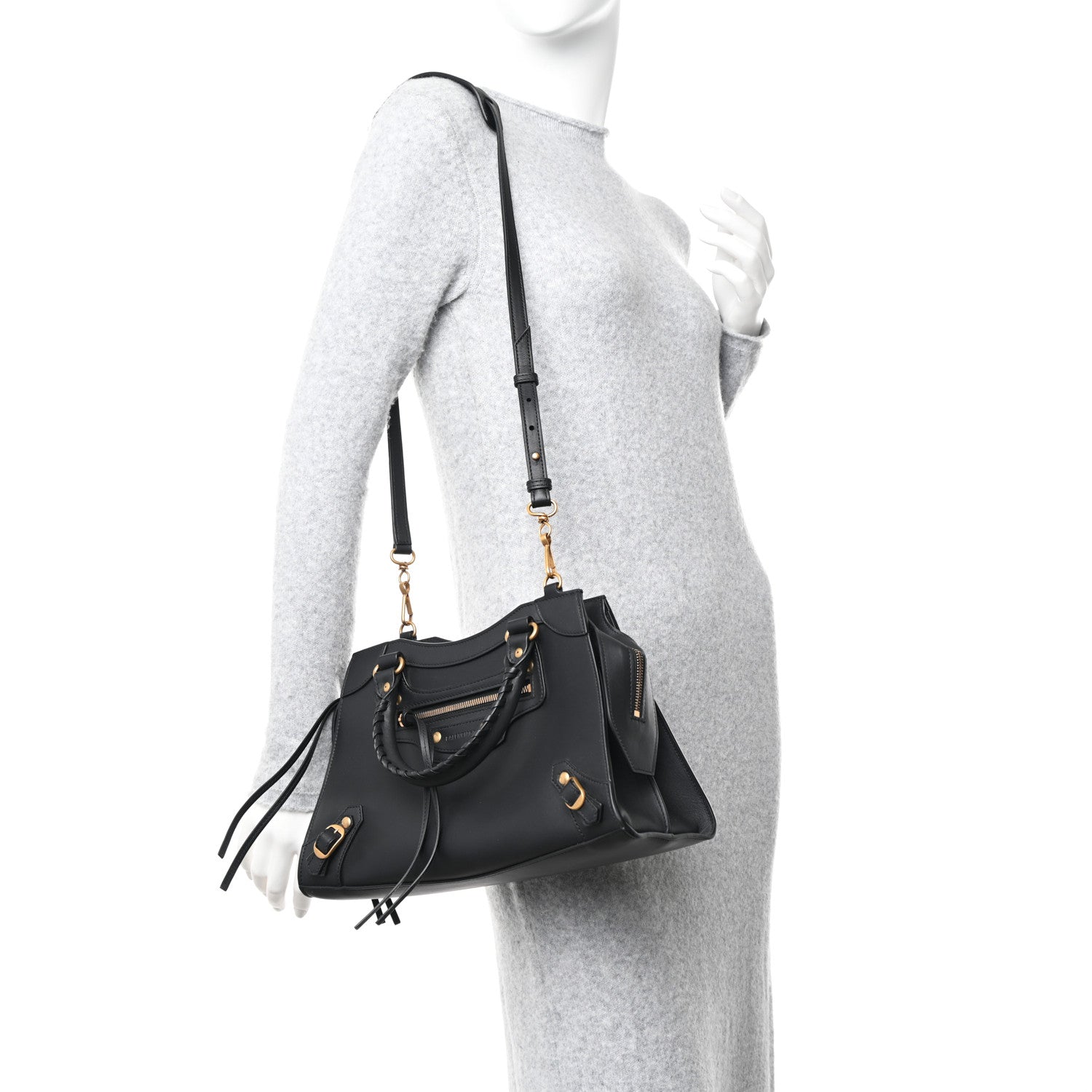 Balenciaga Smooth Calfskin Neo Classic Brass Hardware S City Black 2 of 11