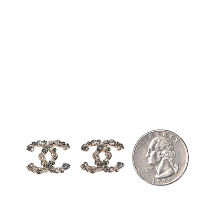 Chanel Resin Pearl Beaded CC Earrings Gold Blue 2 of 4