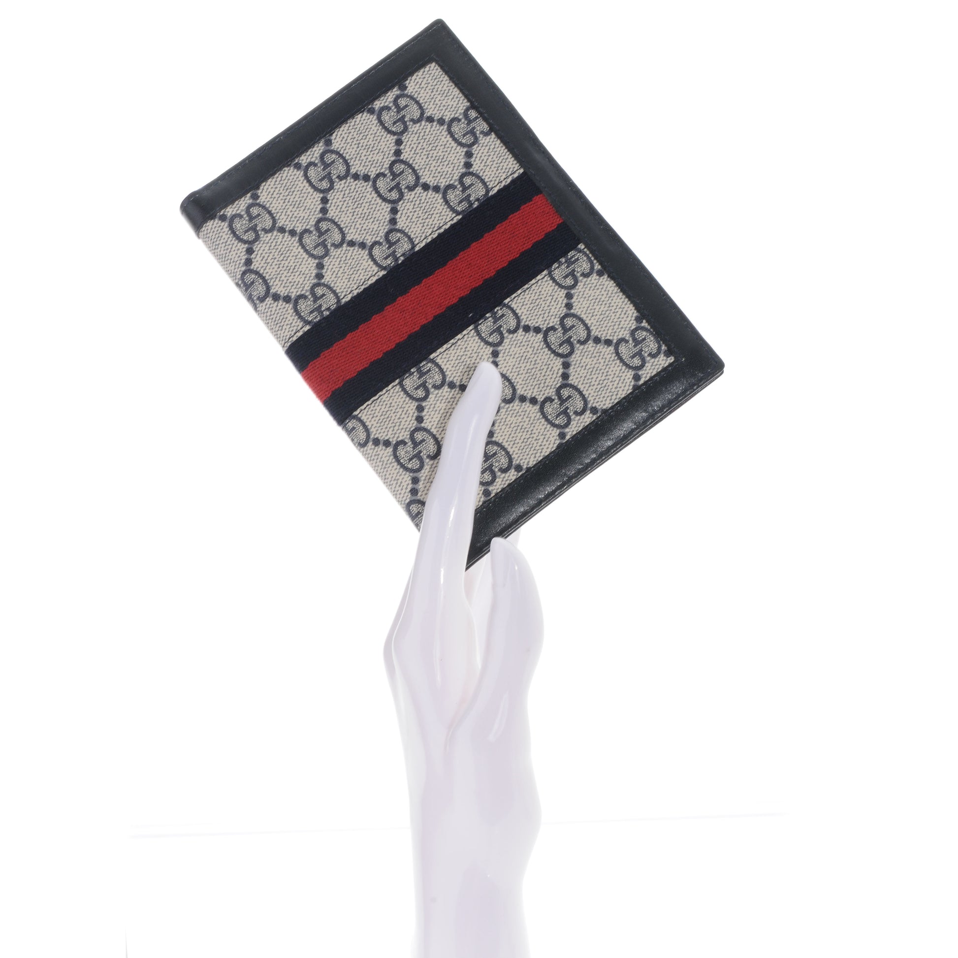 Gucci Monogram Web Passport Wallet Navy 2 of 6
