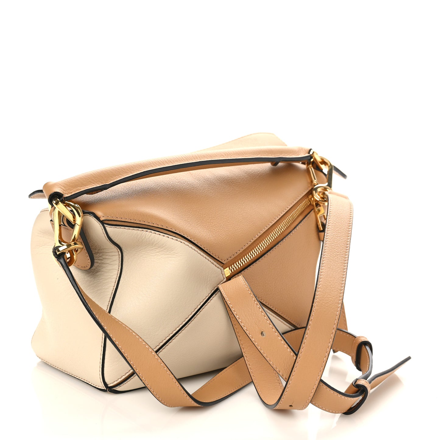 Calfskin Small Puzzle Bag Dune Warm Desert
