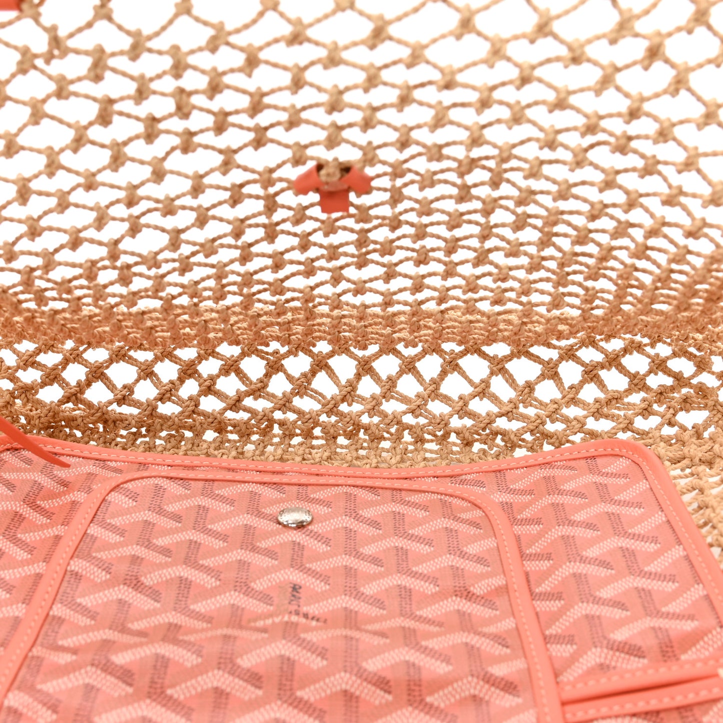 Goyardine Net Aligre Tote Coral