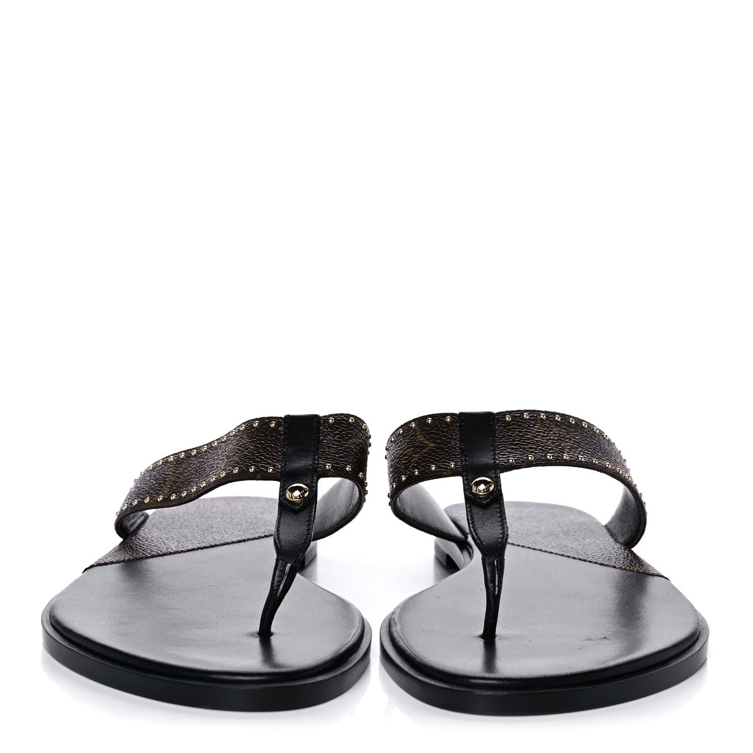 Louis Vuitton Monogram Sunny Flat Thong Sandals 39.5 Black 2 of 7