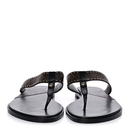 Louis Vuitton Monogram Sunny Flat Thong Sandals 39.5 Black 2 of 7