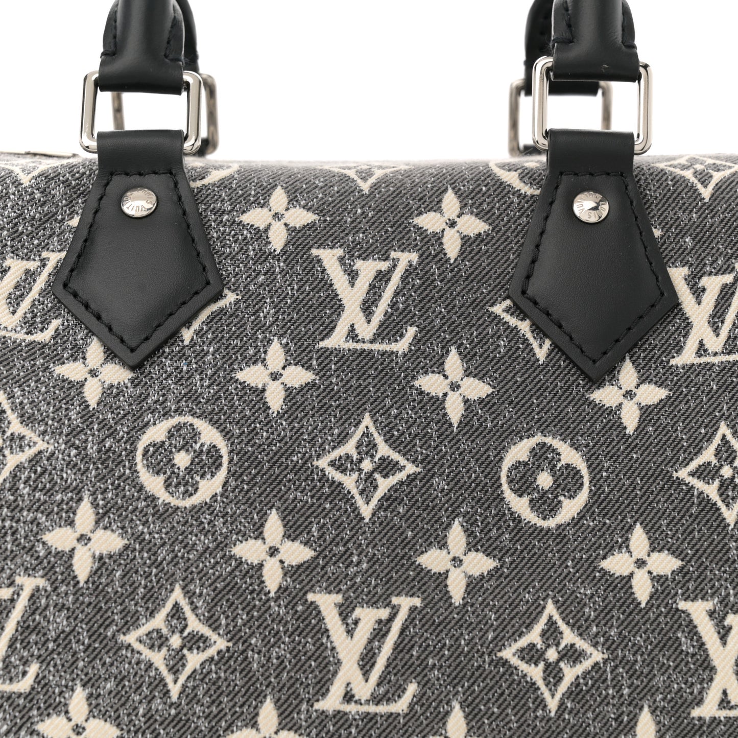 Denim Monogram Jacquard Speedy Bandouliere 25 Black